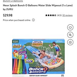 Water Slide With Balloons ( Looks At Picture) New Sells For $29.00 Plus Tax Selling For$25.00