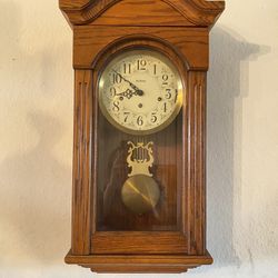 Westwood Three Chimes Walnut Antique Clock