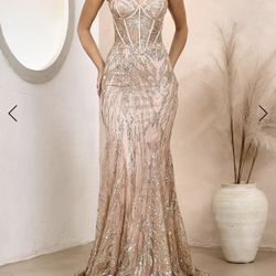 Strapless. Plus Size Designer Dress 