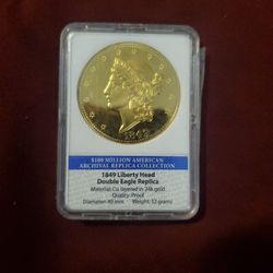1849  Liberty Head Double Eagle Replica 