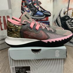 NEW Authentic Nike Kyrie Flytrap V Shoes "Moon Fossil Pink Grey" Men’s US 9, 9.5, 10