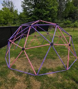 6FT Climbing Dome for Kids 3-8, Jungle Gym for Indoor and Outdoor, Geometric Dome Climber Supporting 440 Lbs Anti-Rust Metal Play Structure, Kids Gift