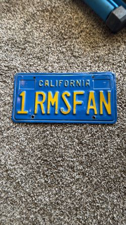 Vintage Ca License Plate.