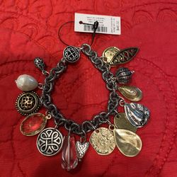 Chico’s Bracelet Silver& Gold Metals Charms Bracelet 
