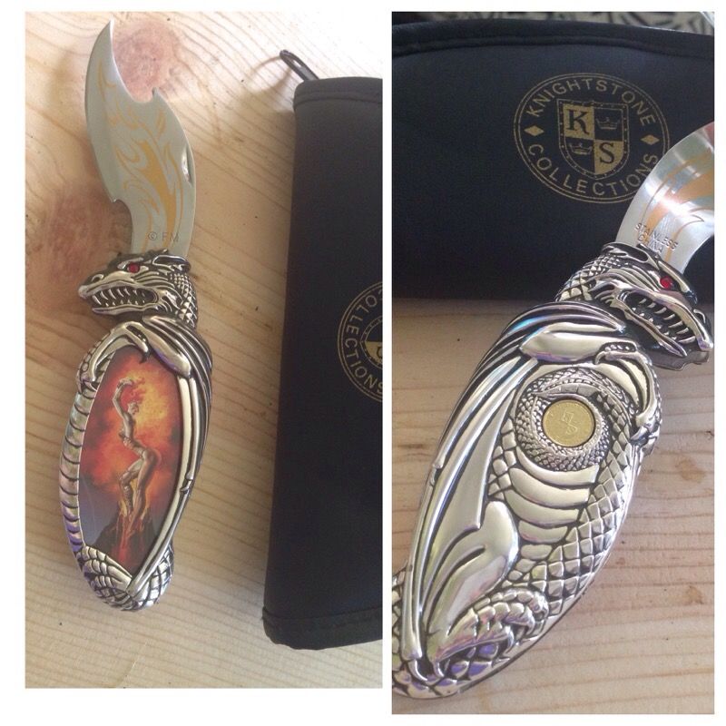Franklin Mint Knightstone Collection Dragon Fantasy Knife
