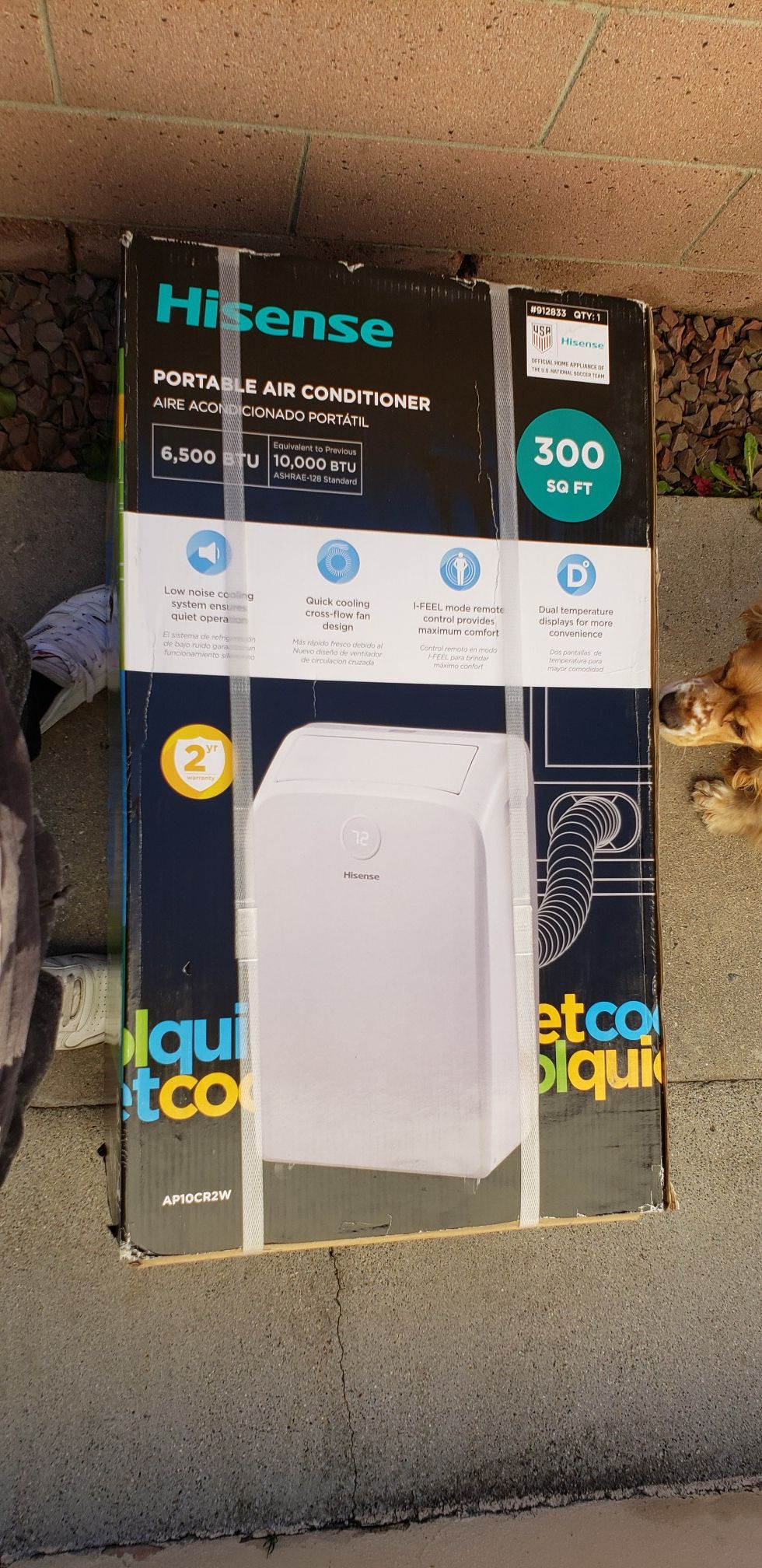 Hisense 300sq ft quick cold portable air conditioner