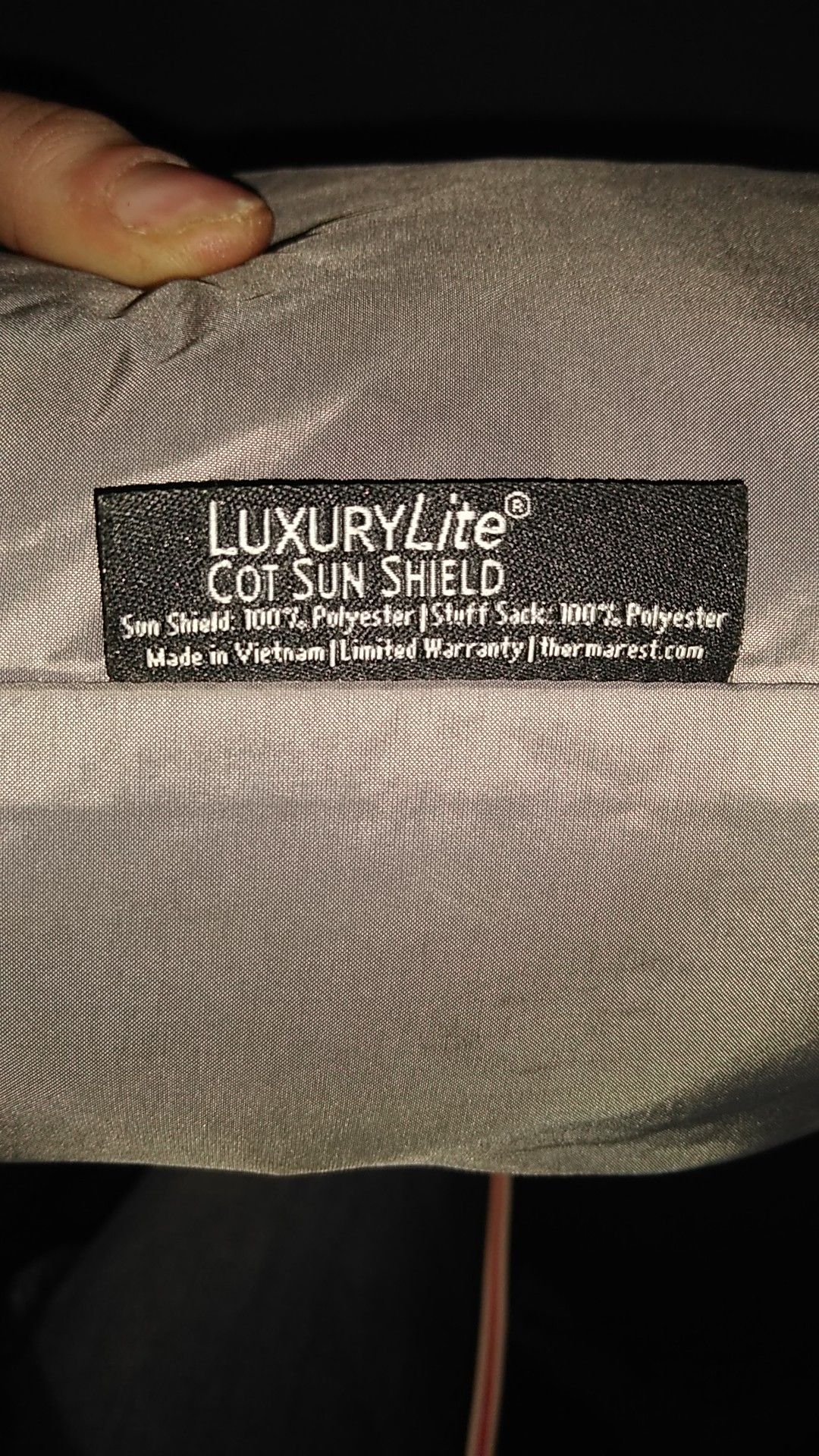 Luxury lite cot sun shield