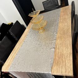 Dining table with 6 chairs for sale.