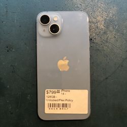 iPhone 14 -128 GB Unlocked Blue 