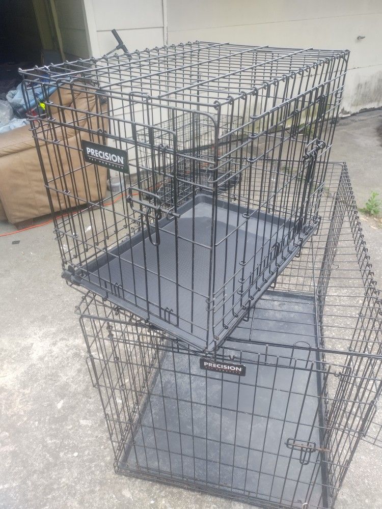 Medium Dog Cage Folding With Drip Trey 2 Doors
