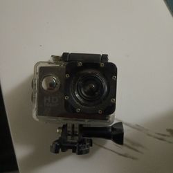 GoPro type camera and waterproof case