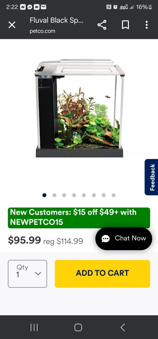 Fluval 2.5g Fish Tank