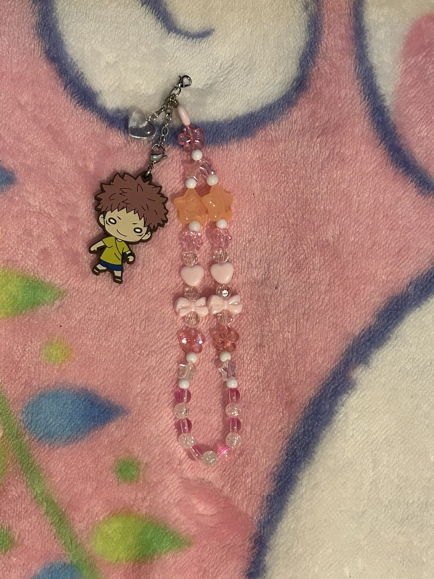Pink phone charm