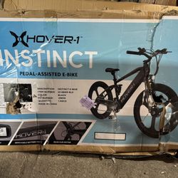 Hover-1 Black Instinct Electric Bicycle with 350W Motor, 15 mph Max Speed, 26” Tires, and 40 Miles