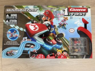 Carrera First Mario Kart Racing Set - featuring Mario and Peach