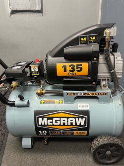 McGraw 10 gallon 134psi compressor (2123)