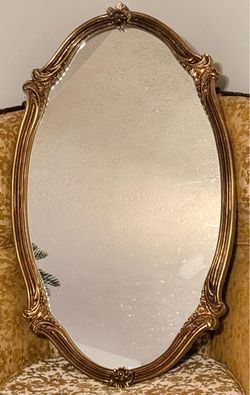 Oval Gold Ornate Wall Mirror