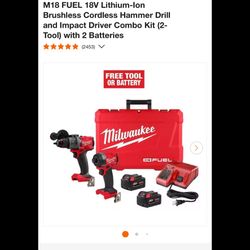 MILWAUKEE Brushless Cordless Hammer Drill and Impact Driver Combo