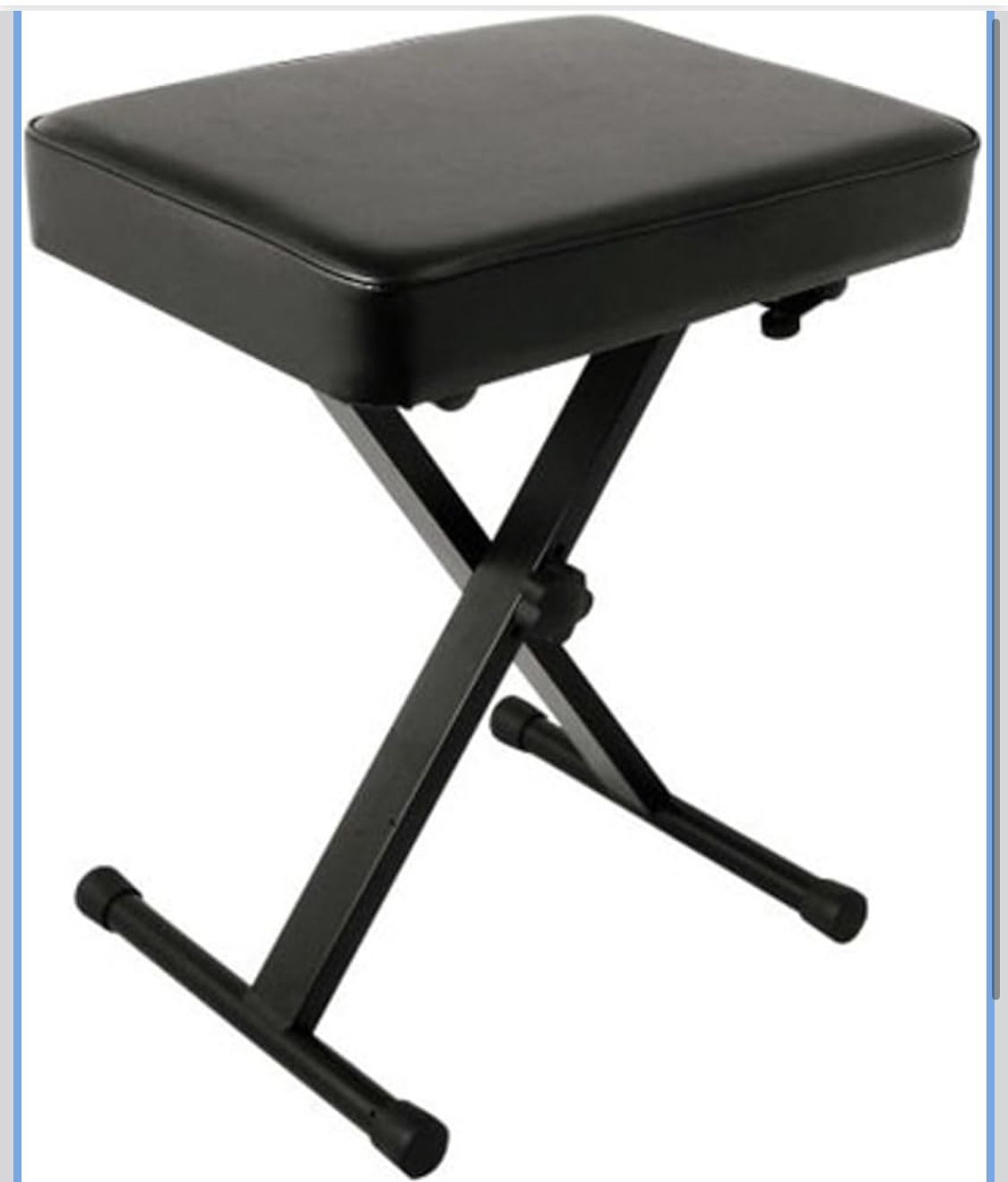 Yamaha OEM PKBB1 Adjustable Padded Keyboard X-Style Bench, Black, 19.5 inches X(10)