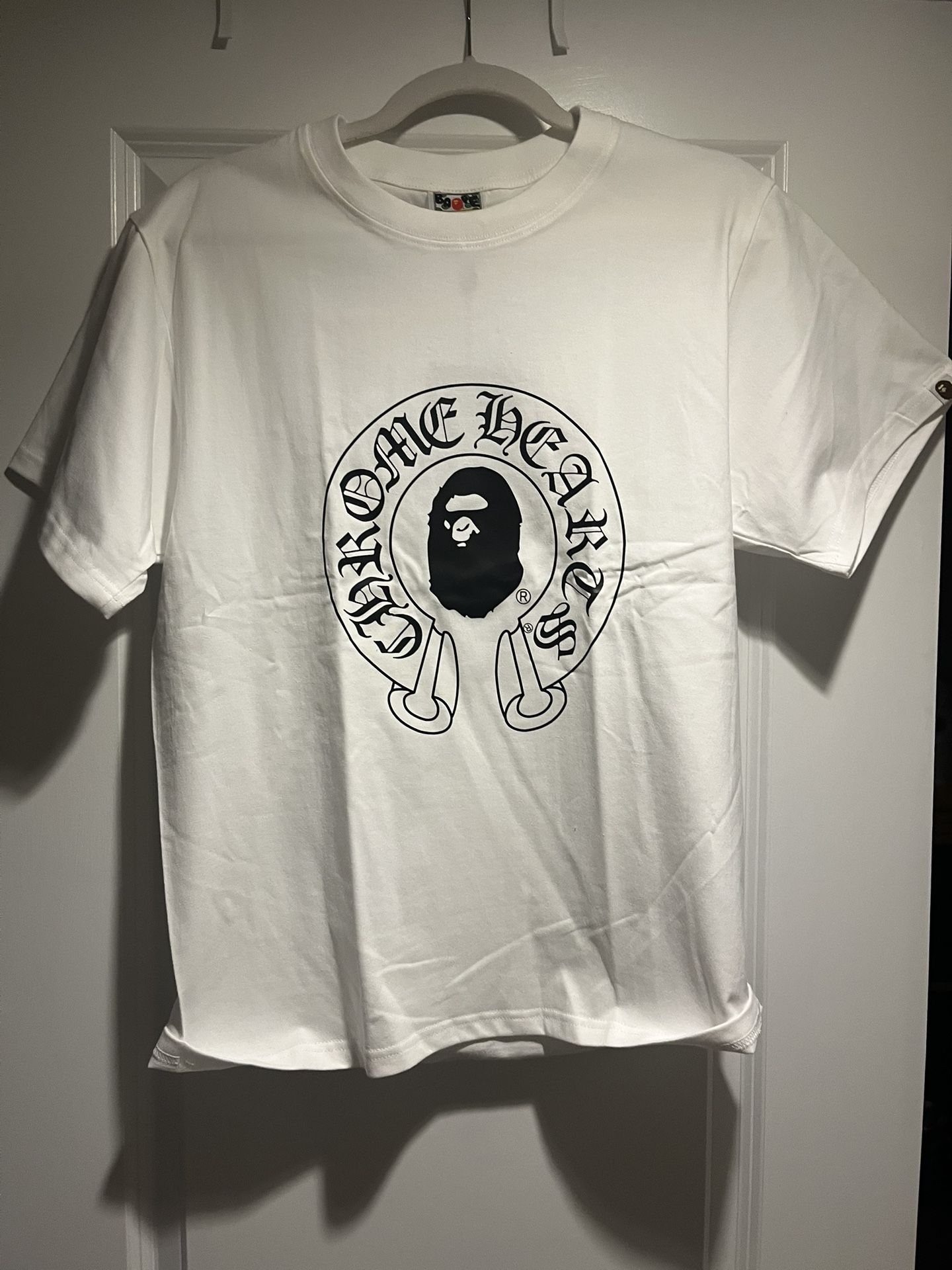 chrome hearts and bape collab shirt
