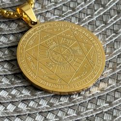 Gold 7 Archangels Pendant
