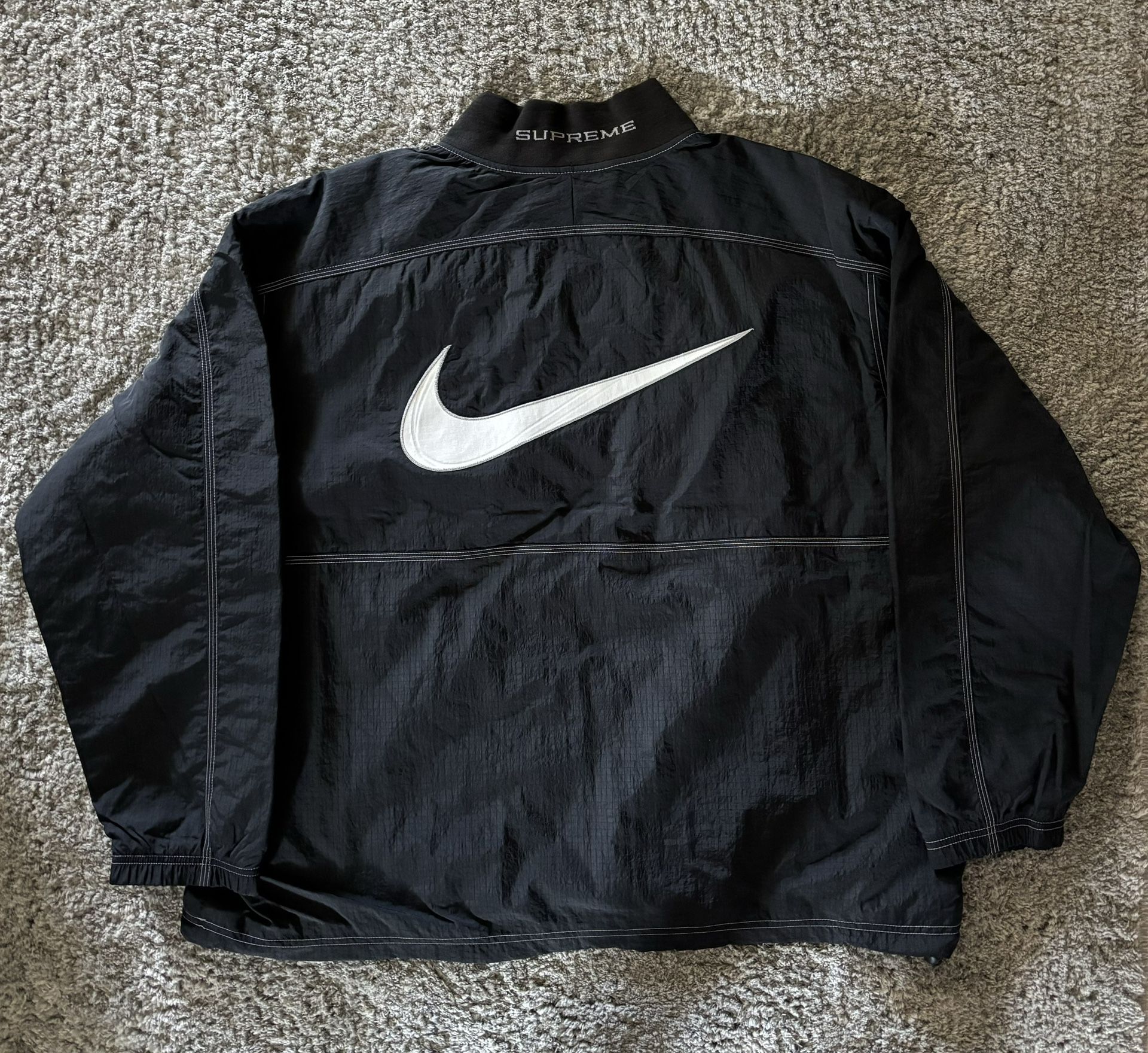 Supreme X Nike Ripstop Pullover Black