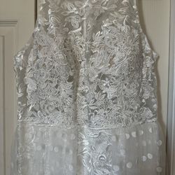 Lulu Wedding Dress Romper With Trail. 