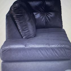 Faux Leather Dark Brown Sectional 