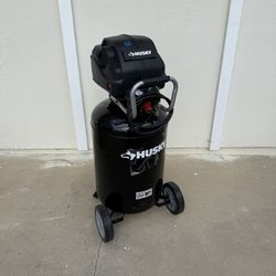 Husky 1.7 HP, 200 PSI, 30 Gal., 5.1 SCFM 90 PSI, Single-Stage, Oil Free Portable Vertical Electric Air Compressor