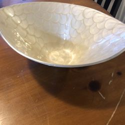 Mother of Pearl Lined Metal Bowl 