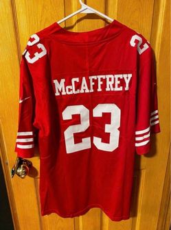 San Francisco 49ers McCaffery 23 red jersey fully stitched