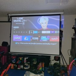 Like New In Box  100inch HD Remote Controlled Projector Screen