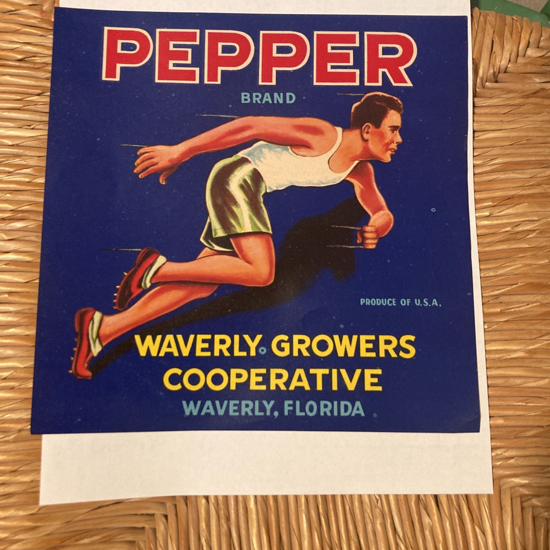 (4) Waverly Florida original crate Lables