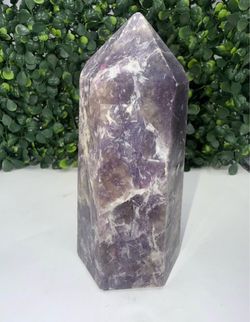Rare Tiffany Stone Tower – Chunky Purple Bertrandite Fluorite Crystal Point