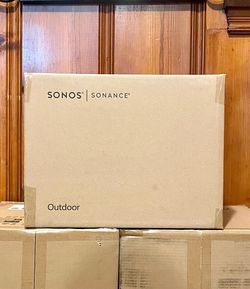 51 percent off!!  Sonos Outdoor Architecture Speakers — color: white -  New.  Pair of Sonos Outdoor Speakers-includes the warranty.  Model:  OUT