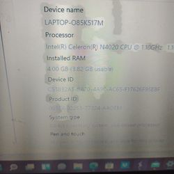 NOW ONLY $50 WAS $70 obo HP stream 14  4GB 64bit