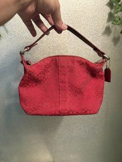 Vintage Coach Soho Mini Signature Jacquard Top Handle Pouch