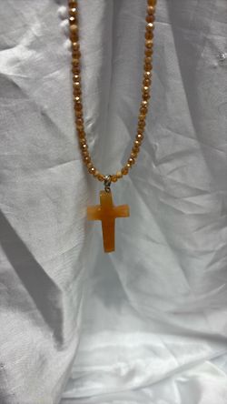 Crystal Necklace With Agate Gemstone Pendant 