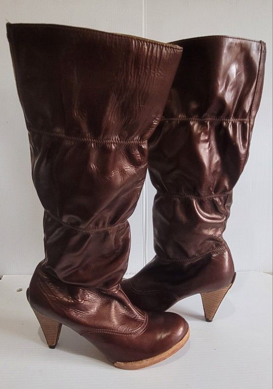 Jaywalk J Shoes Blown Leather Garda Knee High Winter Boots size 8.5