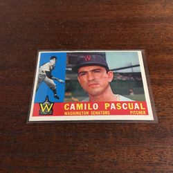 1960 Camilo Pascual Baseball Card 
