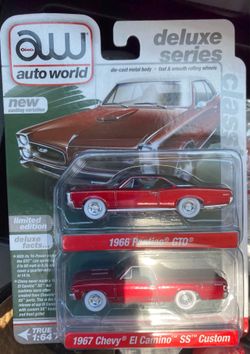 Hotwheels/auto world 2 pack ultra reds