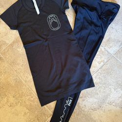 RARE~ Lululemon Exclusive PHX / AZ 🏜️ Logo Outfit Legging Pants and Swiftly Shirt Sz 2 Black