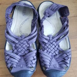 Keen Sandals Women Size 7.5 Eggplant Purple Leather  $40