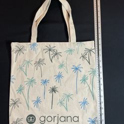 GORJANA PALM TREE CANVAS TOTE BAG