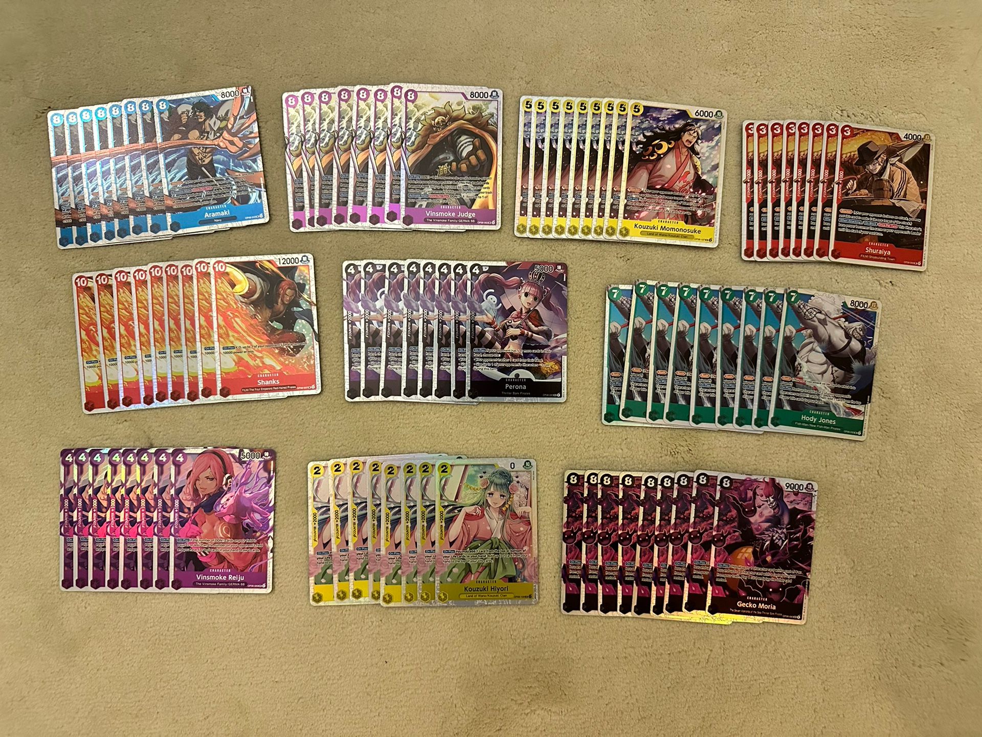 Wings of the Captain One Piece Cards OP-06 Super Rares