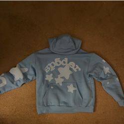 Sp5der Dusty Blue Beluga V2 Hoodie 