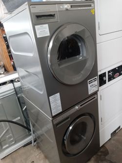 Asko 24" gray stackable front load washer and dryer set - Free delivery