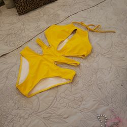 NEW Yellow ONE-PIECE Swimsuit