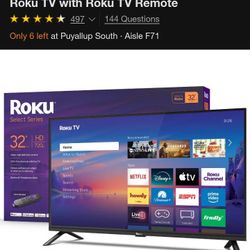 Roku TV With Remote 720p