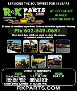 Used backhoe parts